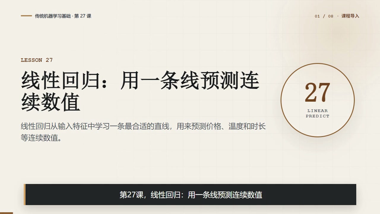 线性回归：模型怎样用一条线预测连续数值
