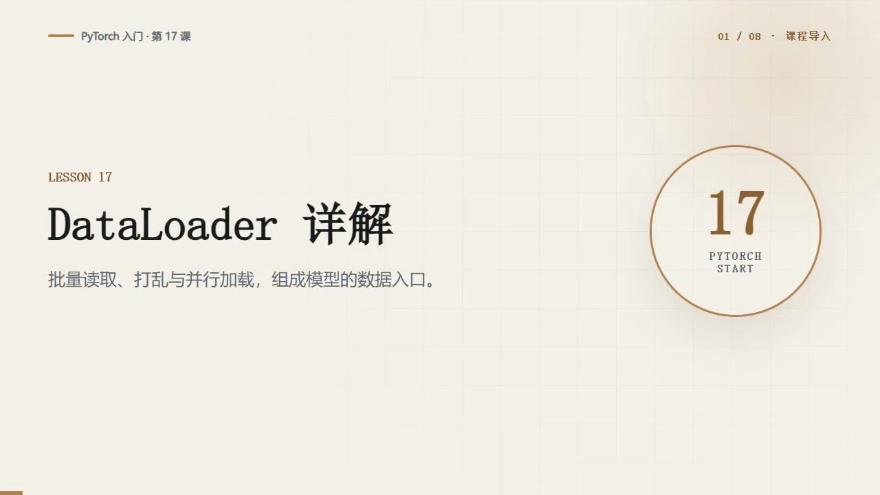 DataLoader 详解：批量读取、打乱、并行加载有什么用