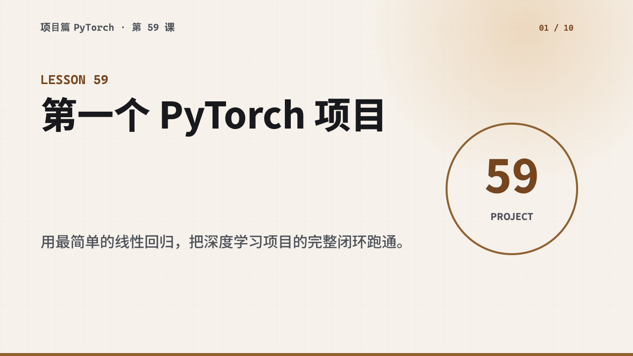 PyTorch 线性回归项目：从造数据到预测