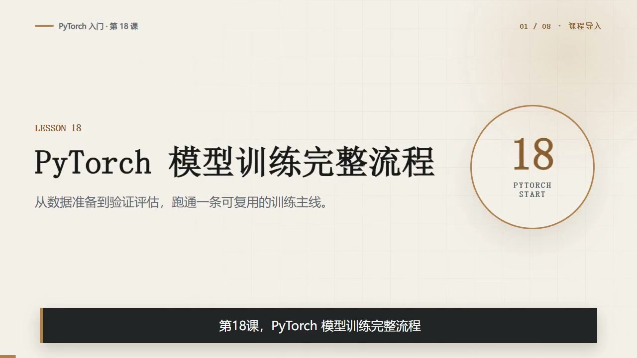 一个 PyTorch 模型训练的完整流程