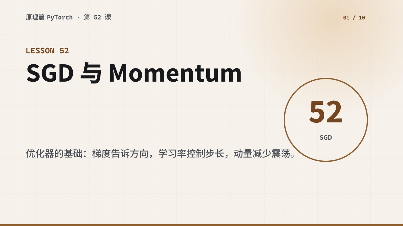 SGD 与 Momentum：最基础的优化器怎样更新参数